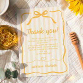 Honey Bruiloft Feest Bedankkaart