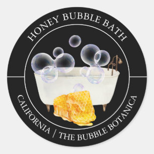 Honey Bubble Bath label