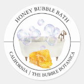 Honey Bubble Bath label (Voorkant)