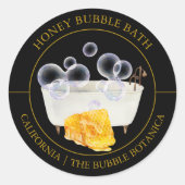Honey Bubble Bath label (Voorkant)