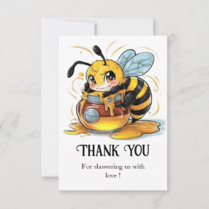 Honey Bumble Bee Baby shower Bedankkaart