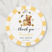 Honey bumble bee boy baby shower dank u bedankjes labels (Voorkant)
