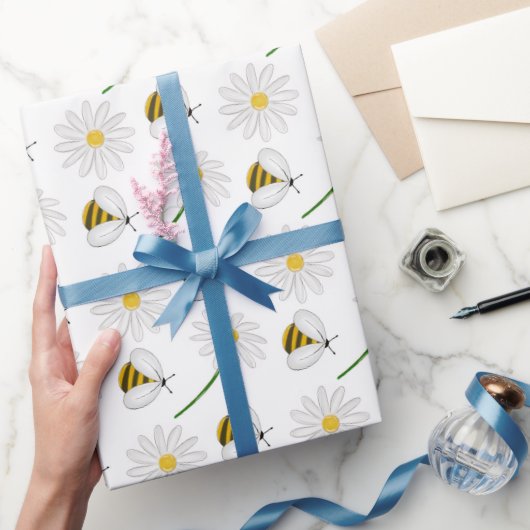 Honey Bumble Bee Gnome Pattern Cadeaupapier (Geschenken)