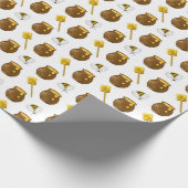 Honey Bumble Bee Gnome Pattern Cadeaupapier (Hoek)