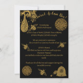 Honey Bumblebee Black Geboorte Aankondiging (Voorkant)