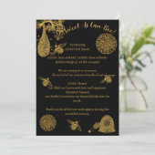 Honey Bumblebee Black Geboorte Aankondiging (Staand voorkant)