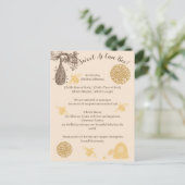  Honey Bumblebee Geboorte Aankondiging Briefkaart (Staand voorkant)