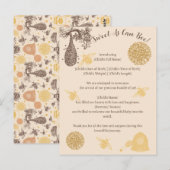  Honey Bumblebee Geboorte Aankondiging Briefkaart (Voorkant / Achterkant)