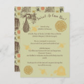 Honey Bumblebee Geboorte Aankondiging Briefkaart (Voorkant / Achterkant)