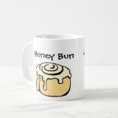 Honey Bun Funny Cute Love Humor Quote Baking Pun Koffiemok (Voorkant links)