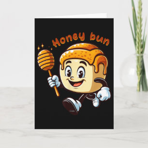 Honey Bun Valentijn Zoete Gebak Dessert Kaneel  Kaart