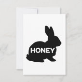Honey Bunny Cute Funny Bedankkaart (Voorkant)