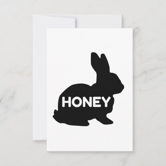 Honey Bunny Cute Funny Bedankkaart (Voorkant)