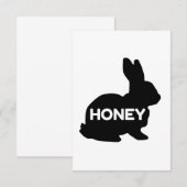 Honey Bunny Cute Funny Bedankkaart (Voorkant / Achterkant)