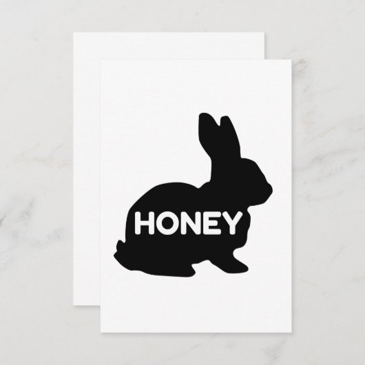 Honey Bunny Cute Funny Bedankkaart (Voorkant / Achterkant)