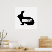 Honey Bunny Cute Funny Poster (Keuken)
