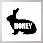 Honey Bunny Cute Funny Poster (Voorkant)