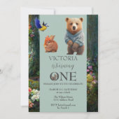 Honey Bunny en Boo Beer 1e verjaardag Kaart (Voorkant)