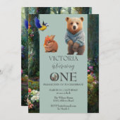 Honey Bunny en Boo Beer 1e verjaardag Kaart (Voorkant / Achterkant)