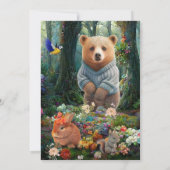 Honey Bunny en Boo Beer 1e Verjaardag Kaart (Achterkant)