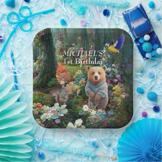 Honey Bunny en Boo Beer Papieren Bordje (Feest)