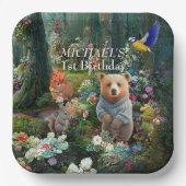 Honey Bunny en Boo Beer Papieren Bordje (Voorkant)