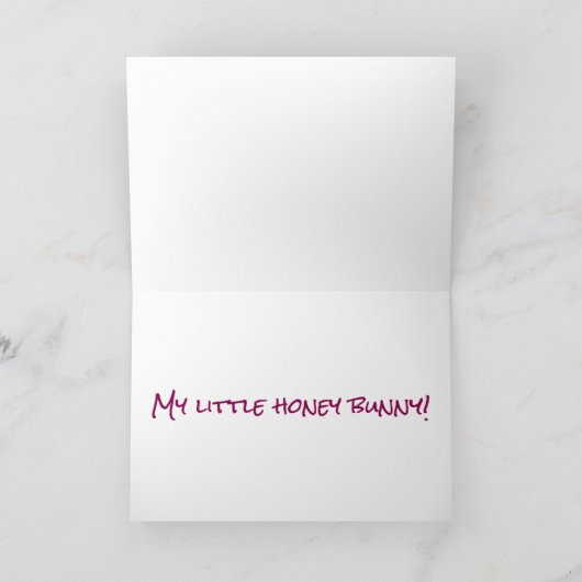 *** HONEY BUNNY** GELUKKIGE VERJAARDAG VOOR "JOU" KAART (Binnen)