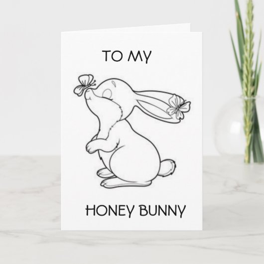 HONEY BUNNY LAAT ONS "JUBILEUM" CELEBRATEN KAART (Voorkant)