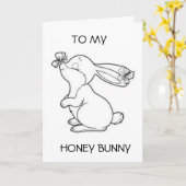 HONEY BUNNY LAAT ONS "JUBILEUM" CELEBRATEN KAART (Gele Bloem)