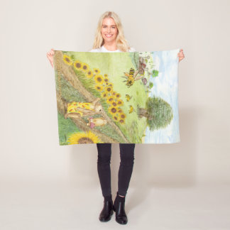 Honey Bunny ontmoet de honingbijen Fleece Deken