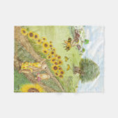Honey Bunny ontmoet de honingbijen Fleece Deken (Voorkant (Horizontaal))