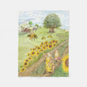 Honey Bunny ontmoet de honingbijen Fleece Deken (Voorkant)