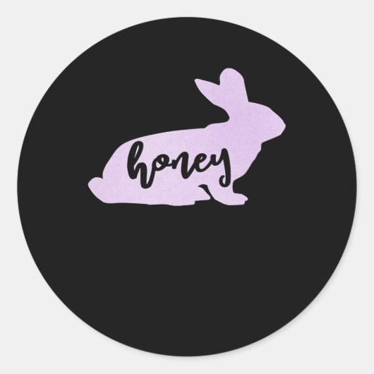 Honey Bunny Rabbit Easter Gift | Bunny Lover Ronde Sticker (Voorkant)