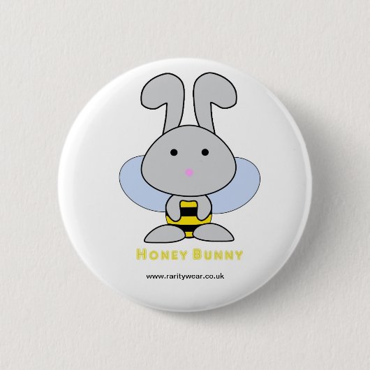 Honey Bunny Ronde Button 5,7 Cm (Voorkant)