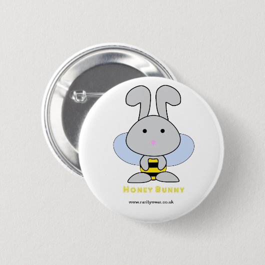 Honey Bunny Ronde Button 5,7 Cm (Voorkant /achterkant)
