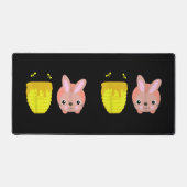 Honey Bunny Schattig & Grappig Konijn Dierenliefhe Bureaumat (Voorkant)