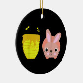 Honey Bunny Schattige & Funny Rabbit Dierenvriende Keramisch Ornament (Rechts)