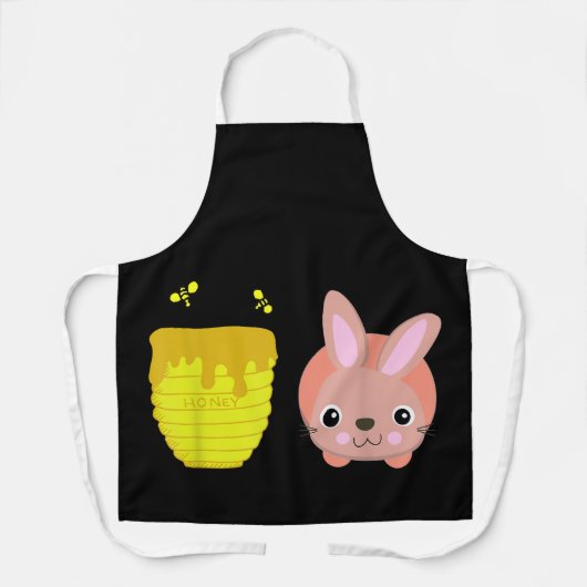 Honey Bunny Schattige & Funny Rabbit Dierenvriende Schort (Voorkant)