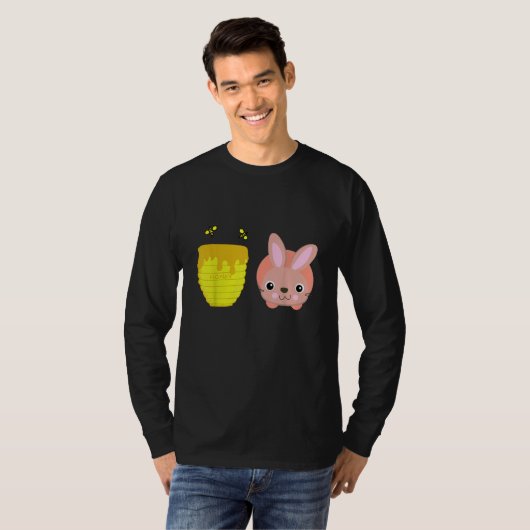 Honey Bunny Schattige & Funny Rabbit Dierenvriende T-shirt (Voorkant volledig)