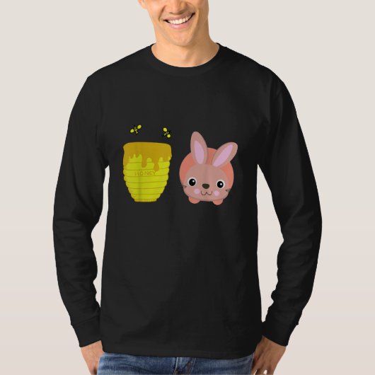 Honey Bunny Schattige & Funny Rabbit Dierenvriende T-shirt (Voorkant)