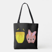 Honey Bunny Schattige & Funny Rabbit Dierenvriende Tote Bag (Achterkant)