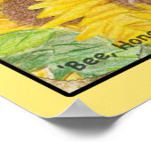 Honey Bunny zegt "Bee Happy, Bee Kind" Poster (Hoek)