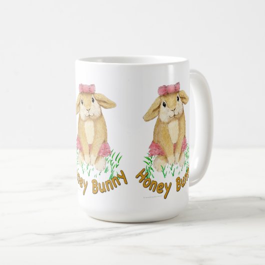 Honey Bunny's liefdevolle Smile Coffee Mok (Voorkant rechts)