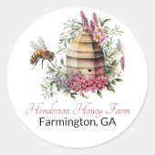 Honey Business Branding Ronde Sticker (Voorkant)