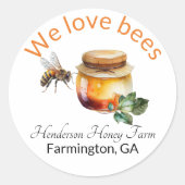 Honey Business Branding Ronde Sticker (Voorkant)