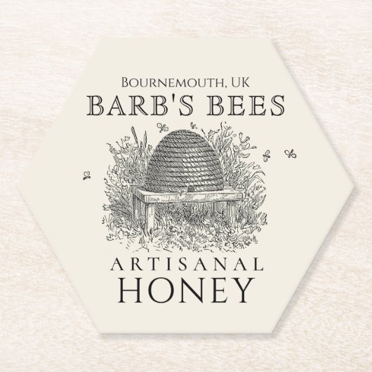 Honey Business Hexagon Candle Onderzetter Ivoor Sk (Voorkant)