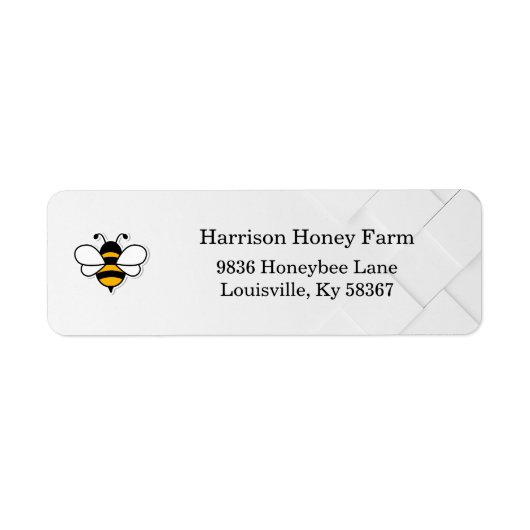 Honey Business Return Address Label (Voorkant)