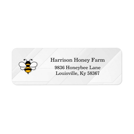Honey Business Return Address Label (Voorkant)