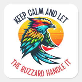 Honey Buzzard Aanpassingsvermogen en scherpe visie Vierkante Sticker