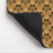 Honey Caramel Brown Retro Funk Circles Mousepad Muismat (Hoek)